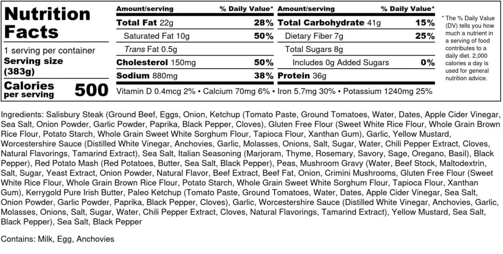 Salisbury Steak - EatFlavorly Meal Delivery